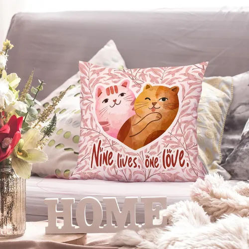 Miniatura 2 de Fundas de almohada rosas con diseño floral de San Valentín, regalos para mujeres, novias, parejas, amantes de los gatos, divertidas fundas