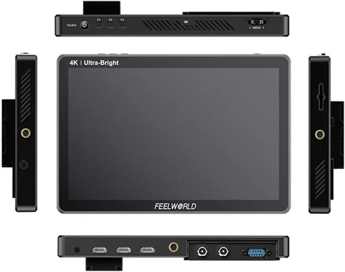 Miniatura 6 de FEELWORLD LUT11S 10.1 pulgadas DSLR cámara monitor de campo 3G-SDI 1920X1200 4K HDMI Ultra alta brillante 2000nit pantalla táctil