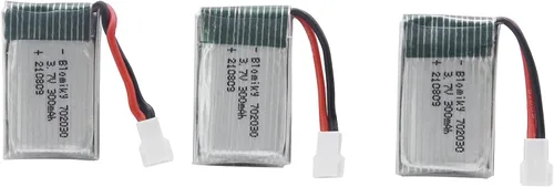 Blomiky Paquete de 3 baterías de 3.7 V 300 mAh con enchufe MX2.0 de repuesto para control remoto a escala 1/18 Shark T12 batería 3