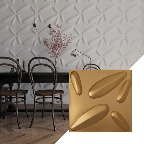 Miniatura 15 de Ekena Millwork 19 5/8 pulgadas de ancho x 19 5/8 pulgadas de alto, pétalo EnduraWall decorativo 3D, cobre envejecido (cubre 2.67 pies cuadrados).