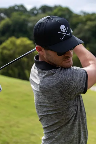 Miniatura 3 de SHANKITGOLF Gorra de golf ajustable con diseño de calavera, 95% poliéster, 5% elastano, talla única