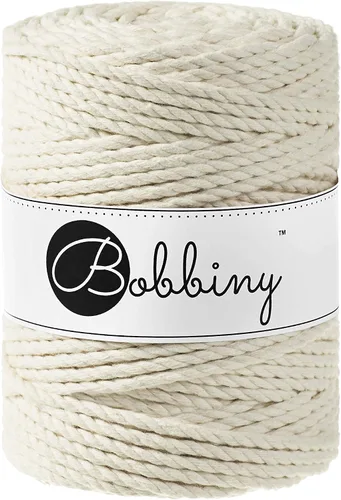 Miniatura 2 de Bobbiny Cordón de macramé XXL de 0.197 in y 3 capas (aguamarina), 108 yds/330 pies (100% algodón reciclado)
