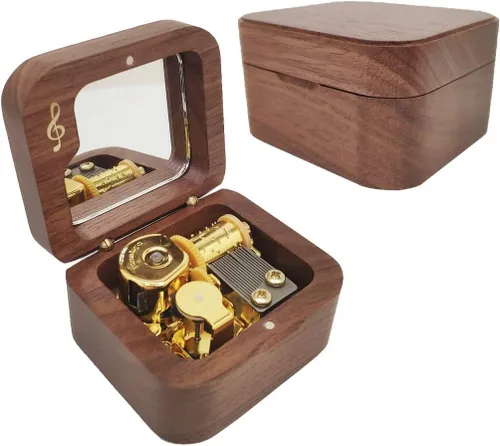 Miniatura 4 de Merry Go Round of Life - Caja de música de madera natural, tamaño mini, caja musical de madera, colección de decoración, regalo de recuerdo