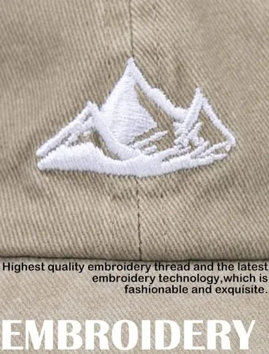 Miniatura 4 de Gorra de béisbol unisex para papá, diseño de algodón suave lavado, sin estructura, para exteriores, para montaña