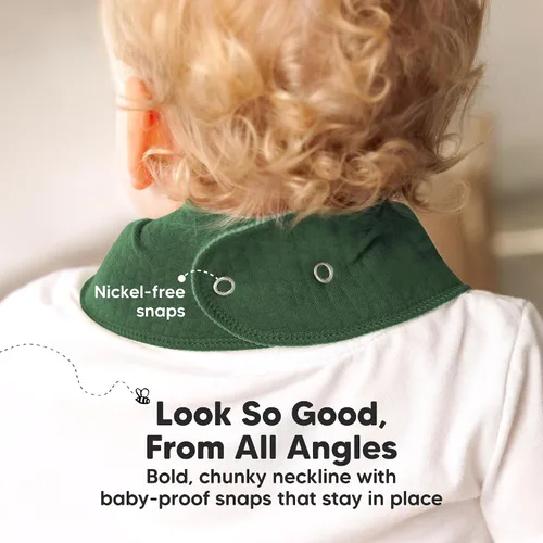 Miniatura 8 de KeaBabies - Juego de 8 baberos con bandana para bebés, niñas y niños - Baberos de algodón orgánico para babeo y dentición, recién nacidos, niños