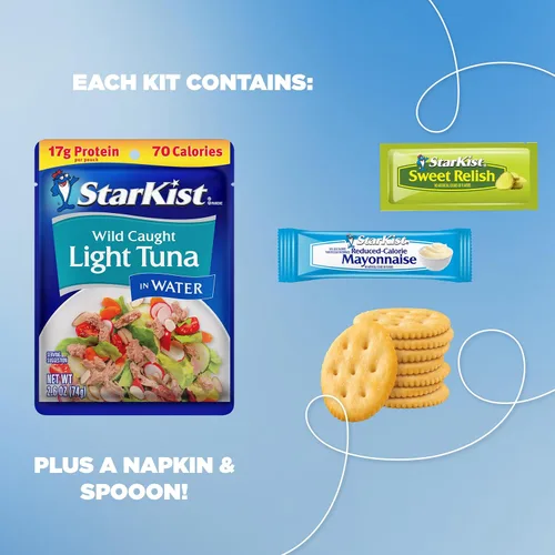 Miniatura 8 de StarKist Lunch-To-Go Mezcla tu propia ensalada de atún, bolsa de atún ligero en trozos, kit de 4.5 onzas, 1 paquete