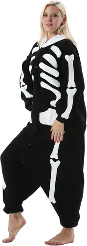 Miniatura 4 de DarkCom Pijama de una pieza de animal para mujer y hombre, disfraz de Halloween, ropa de dormir de Navidad