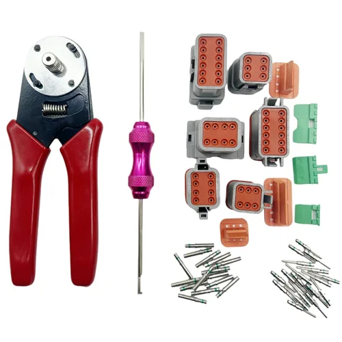 Miniatura 7 de Kit de conectores DT Deutsch de 449 piezas, 2, 3, 4, 6, 8, 12 pines, impermeables, con herramienta de prensado Deutsch, herramienta de extracción