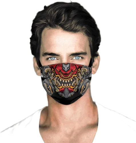 Miniatura 2 de Men Womens 3Pcs Face Mask Washable Face Mask with Adjustable EarLoops Bandana Balaclava Mouth Cover