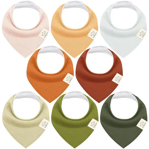 Miniatura 17 de KeaBabies - Juego de 8 baberos tipo bandana para bebés, niñas y niños - Baberos de algodón orgánico para babeo y dentición para recién nacidos