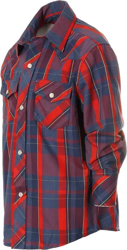 Miniatura 3 de Gioberti - Camisa de manga larga con botones de perla para niños