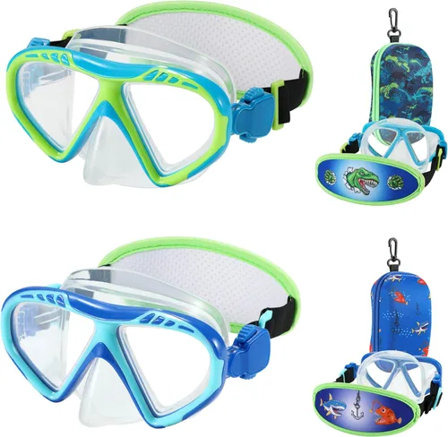 Miniatura 14 de Gafas de natación para niños, cubierta de nariz, gafas para niños sin tirones de pelo,Máscara de natación para niños antiniebla