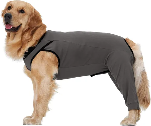Miniatura 9 de Traje de recuperación para perros para piernas traseras, pantalones para perros para evitar lamer, manga para perros, piernas traseras y abdomen
