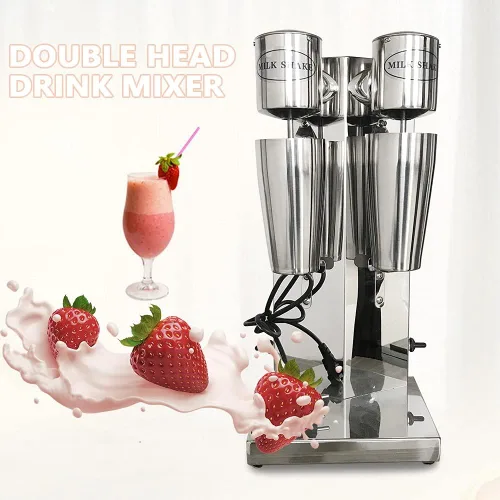 Miniatura 9 de Máquina comercial de batido de leche de acero inoxidable, máquina de sacudida de leche de acero inoxidable, mezclador de bebida de doble cabezal