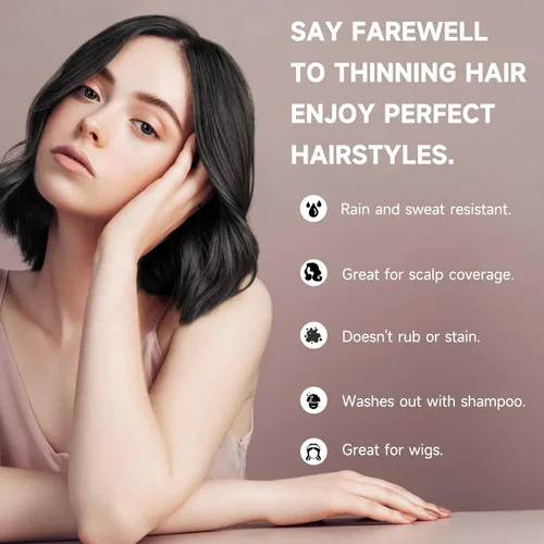 Miniatura 2 de Polvo de retoque de raíz, cobertura de cabello gris al instante, sombra de cobertura de raíces de color para mujeres para adelgazar la línea