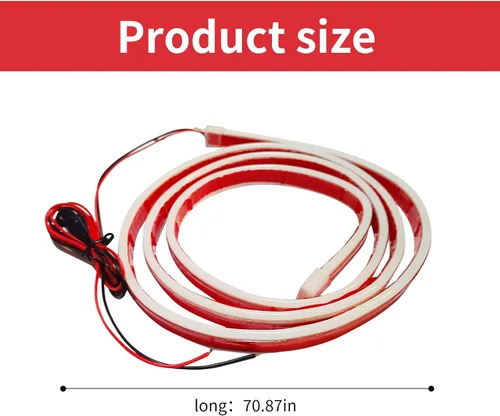Miniatura 2 de 1 pieza de tira de luz LED flexible impermeable para capó de coche tipo guía de luz de separación central Tira de luz LED de escaneo para coche