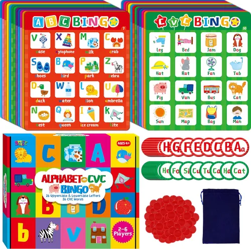 Miniatura 24 de SpriteGru Juego de bingo de palabras a la vista, 120 palabras de vista para aprender a leer nivel 1 y nivel 2 Juego de mesa de bingo Listas