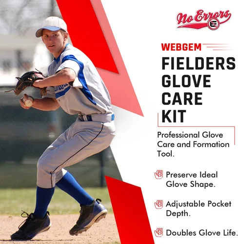 Miniatura 5 de No Errors WebGem Fielder’s Glove Care System – Formation & Break-in Tool for Baseball Mitts, Holds Shape, Essential Gear, Gift for Players