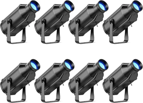 Miniatura 13 de LEKO - Focos de escenario de perfil, luces COB blancas frías y cálidas de 100 W, 3200K-5600K, control de zoom y luces elipsidales DMX512 Par, focos