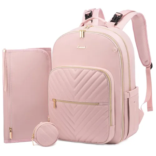 Miniatura 16 de LOVEVOOK - Mochila para pañales, bolso acolchado para bebé con cambiador y porta chupón, mochila impermeable de viaje para pañales para niños