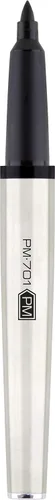 Miniatura 4 de Zebra Pen PM-701 - Marcador permanente, barril de acero inoxidable, punta fina, tinta negra, recargable, paquete de 1 unidad