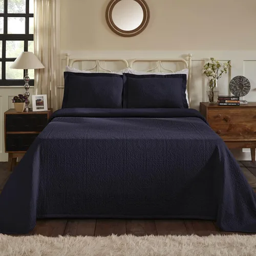 Miniatura 6 de Superior Juego de colcha de algodón con diseño de flor de lis, mantas cálidas, ropa de cama para todas las estaciones, decoración de dormitorio
