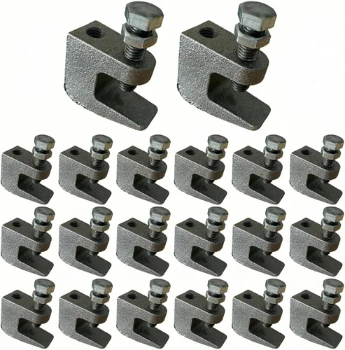 Miniatura 10 de Paquete de 10 abrazaderas de hierro fundido de 3/8 pulgadas a 16 abrazaderas en C de seguridad de hierro galvanizado con apertura máxima