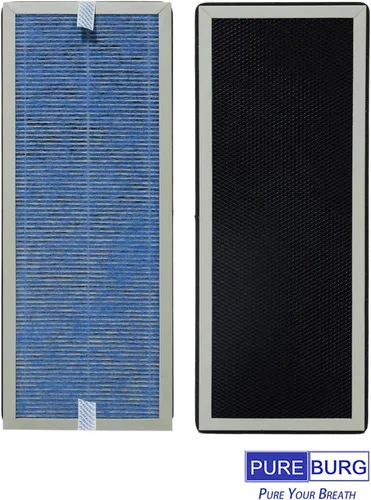 Miniatura 5 de PUREBURG Juego de filtros de repuesto compatibles con Membrane Solutions MS18 Purificador de aire, 2 H13 True HEPA, carbón activado y 4 prefiltros