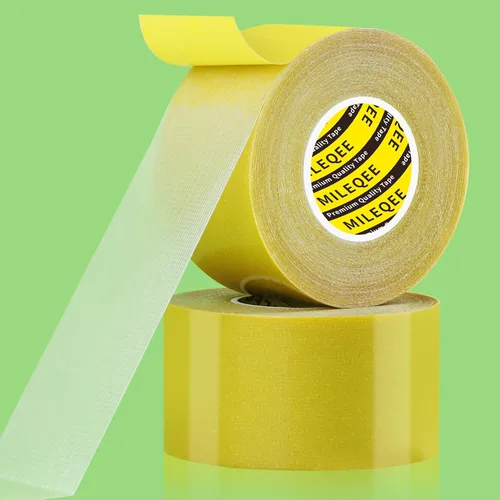 Miniatura 9 de Cinta de doble cara resistente, 2 pulgadas x 33 pies (32.8 ft) de alta adherencia, fuerte de 2 lados, cinta de tela duradera para conductos, cinta