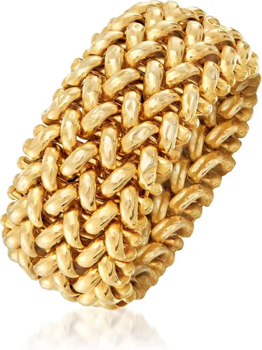 Miniatura 3 de Ross-Simons Italian 14kt Yellow Gold Riso-Link Ring
