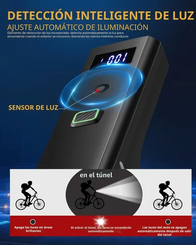 Miniatura 3 de DARKBEAM Luz para bicicleta, faros delanteros de bicicleta superbrillantes de alta luminosidad USB recargable, luces de ciclismo impermeables de 4