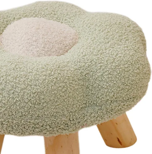 Miniatura 5 de Taburete reposapiés en forma de flor multiusos con dibujos animados, sofá otomano suave para dormitorio, entrada, apartamento, mesita de noche, sala
