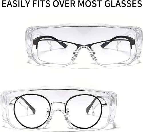 Miniatura 2 de JING LEI Gafas de seguridad antiniebla, laterales ventilados, protectores transparentes con marco de policarbonato para uso médico y diario