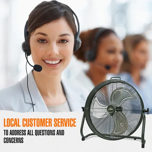 Miniatura 7 de iLiving 18" Ventilador de piso recargable con batería para acampar, ventilador portátil de alta velocidad para exteriores con aspas de metal