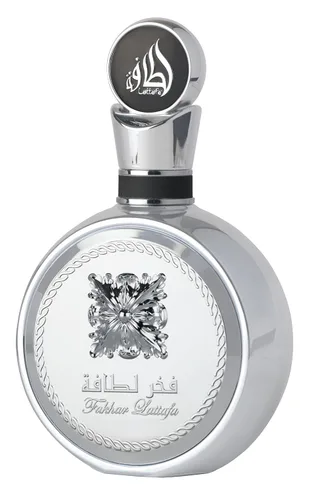 Lattafa Fakhar Platin – Cítrico, picante, aromático, amaderado – Eau de Parfum Spray de larga duración para unisex, 3.4 onzas / 3.4 fl oz