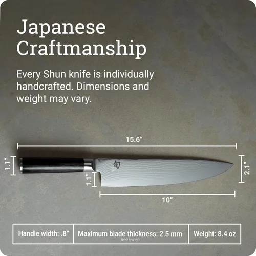 Miniatura 6 de Shun cuchillo clásico para chef, 10 pulgadas, Negro