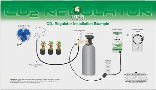 Miniatura 8 de Titan Controls Regulador de CO₂: compatible con controladores de CO₂ Titan Controls y otros controladores de CO₂, para jardines