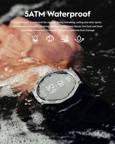 Miniatura 4 de Reloj inteligente con GPS: reloj deportivo impermeable de 164.0 ft para exteriores con pantalla AMOLED, monitor de frecuencia cardíaca, más de 170