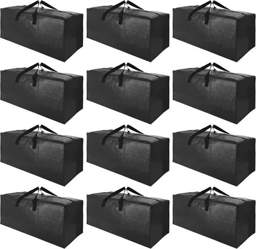 Miniatura 8 de SWEET DOLPHIN Paquete de 8 bolsas de mudanza resistentes de 200 libras con asas envolventes, bolsas de almacenamiento extra grandes para ahorrar