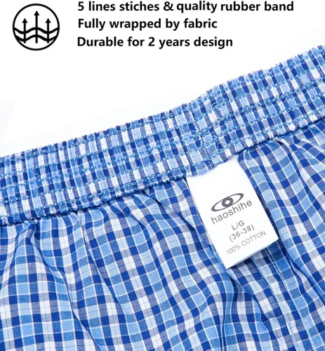 Miniatura 6 de pantalones cortos bóxer 100% algodón para hombre