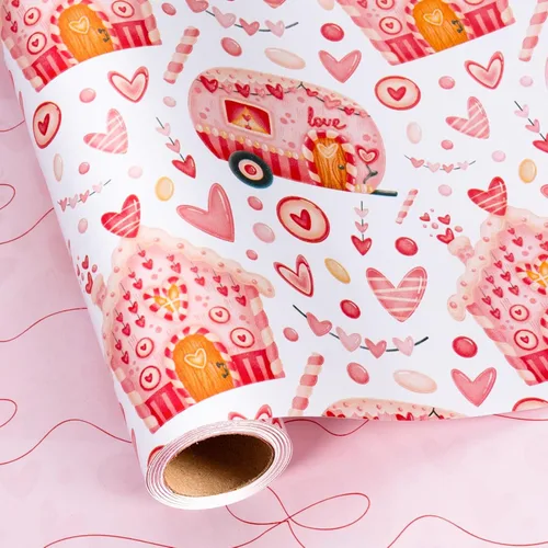 Miniatura 15 de MAYPLUSS Rollo de Papel de Regalo, Papel de Regalo con Bandera a Cuadros Azul y Blanco, Papel de Regalo Reversible para Patinadores y Carreras