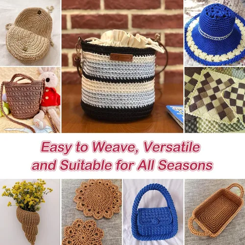 Miniatura 6 de Cordón de macramé premium de poliéster 3 mm × 218 yardas, cordón de macramé 100% polipropileno de 3 mm, ideal para crochet, colgadores de pared, 30