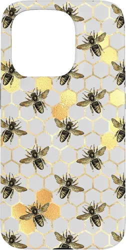 Miniatura 14 de iPhone 12 Pro Max Bumble Bee - Honeycomb Apicultor amarillo Abeja patrón caso
