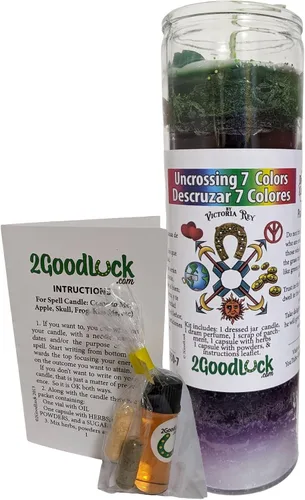 Kit Vela Vestida Uncrossing 7 Colores - Kit Veladora Descruzar 7 Colores