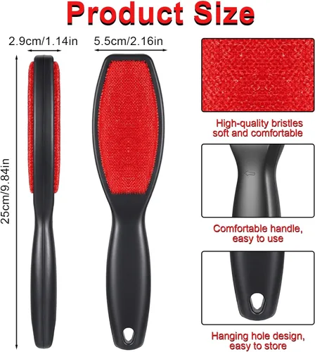 Miniatura 2 de 2 cepillos de pelusa para ropa, cepillo removedor de pelusa de doble cara, cepillo reutilizable para eliminar pelo de mascotas y cepillo de limpieza