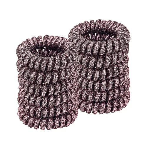 Miniatura 25 de Lazos para el cabello en espiral para soportes gruesos para cola de caballo (paño marino, 12 piezas) – sin arrugas para todo tipo de cabello Tela