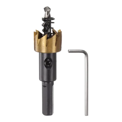 Miniatura 11 de HARFINGTON Sierra de agujero 0.472 in (1/2") M35 HSS (acero de alta velocidad) recubierto de titanio cortador de broca abridor para acero inoxidable