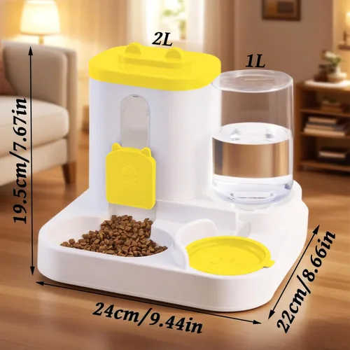 Miniatura 2 de Gravity - Comedero automático para gatos y dispensador de agua, 2 en 1, paquete de 2 unidades de autoalimentación de gran capacidad para perros