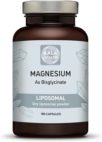 Bisglicinato de magnesio liposomal en polvo, cápsulas de 500 mg, vegano, sin OMG, ingrediente activo puro, sin aditivos, 80% magnesio elemental por