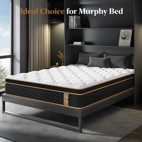 Miniatura 8 de Colchón Twin de 10 pulgadas, cama híbrida refrescante en una caja, resortes de bolsillo individuales, aislamiento de movimiento, soporte dirigido